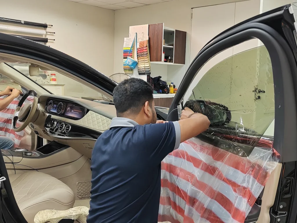 Car window film installation UAE
