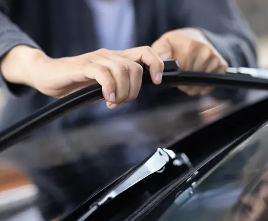Replacing Old Wiper Blade with New One